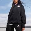 Adidas Bloom Crew Sweatshirt With Floral Logo Print Unisex Tops Black IC7744
