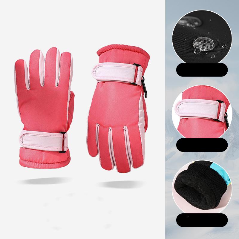 Vinterhandskar för barn Varma, vindtäta, förtjockade utomhuscykelhandskar