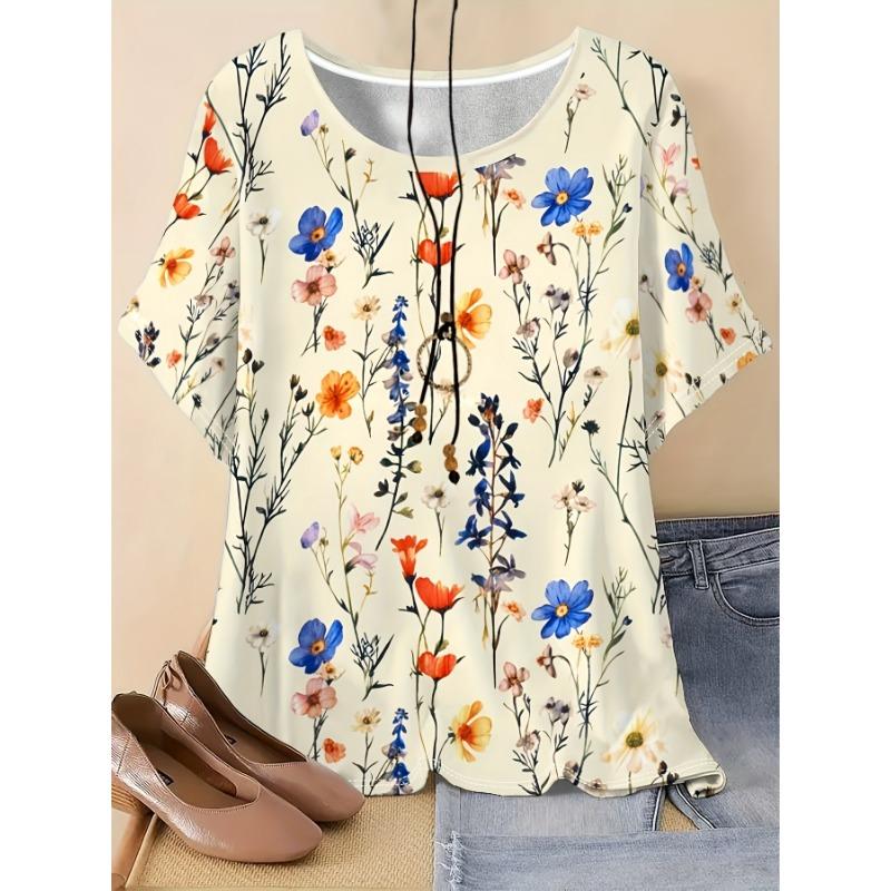 Plus Size Women Casual Short Sleeve T-Shirt S