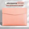Waterproof Leather A4 File Folder with Snap Button - Business Storage Bag, Customizable Logo