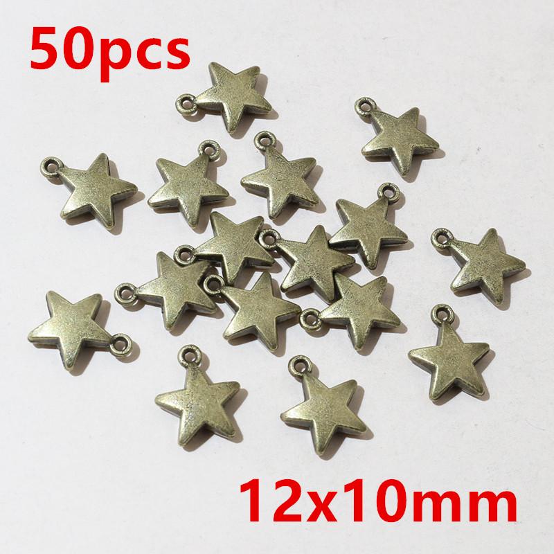 10-50pcs Alloy Metal Star Charms Pendant for Necklace Bracelet Earrings DIY Jewelry Making Accessories Findings Crafts