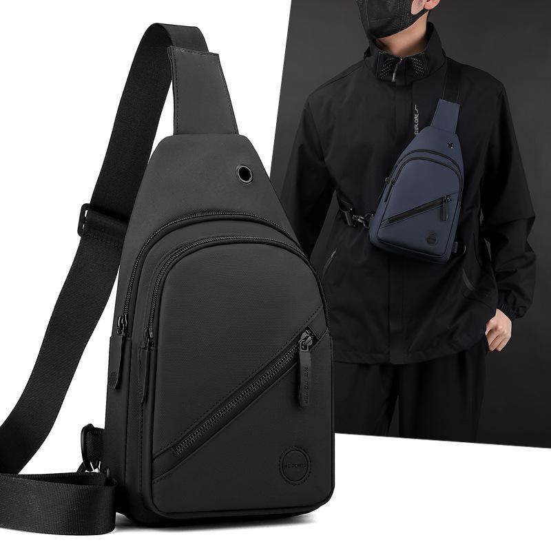Men High Quality Large Capacity Nylon Chest Bag Outdoor Hiking Travel Crossbody Bag Waterproof Shoulder Sling Backpack