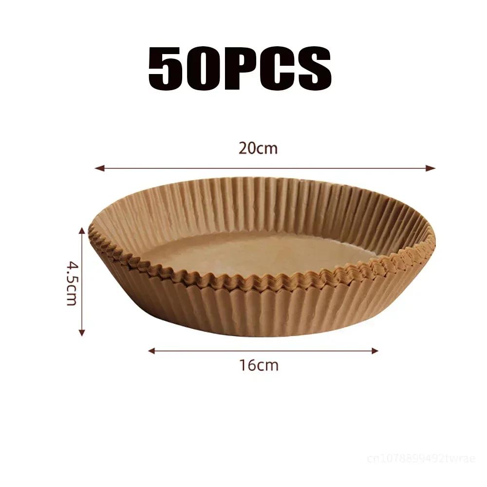 

Бумажный вкладыш для фритюрницы Обезжиренная бумага для фритюрницы Круглая бумага Картофель фри Аксессуары для духовки Гамбургер Ниндзя Антипригарный пергамент