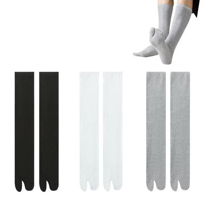 MANJIAMEI Set of Tabi Socks for Men and for and and Sandals 3-Pair Women, Two-Toe Socks, Cotton, Unisex, Moisture-Wicking, Quick-Drying, Breathable,