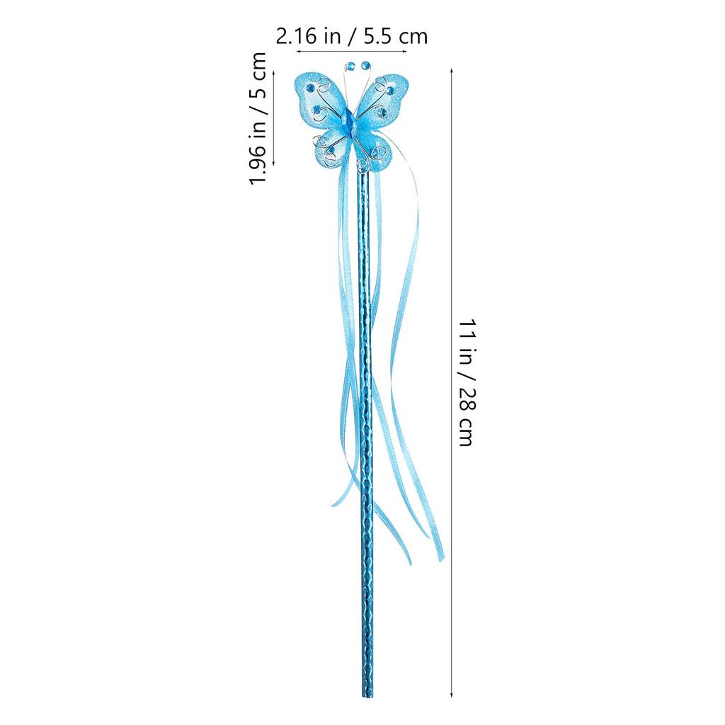 iplusmile Set of 8 Butterfly Fairy Lightweight Magic Pretend Costume Accessories Wands, 28cm, Plastic, Kids' Wands, Play, Parties,