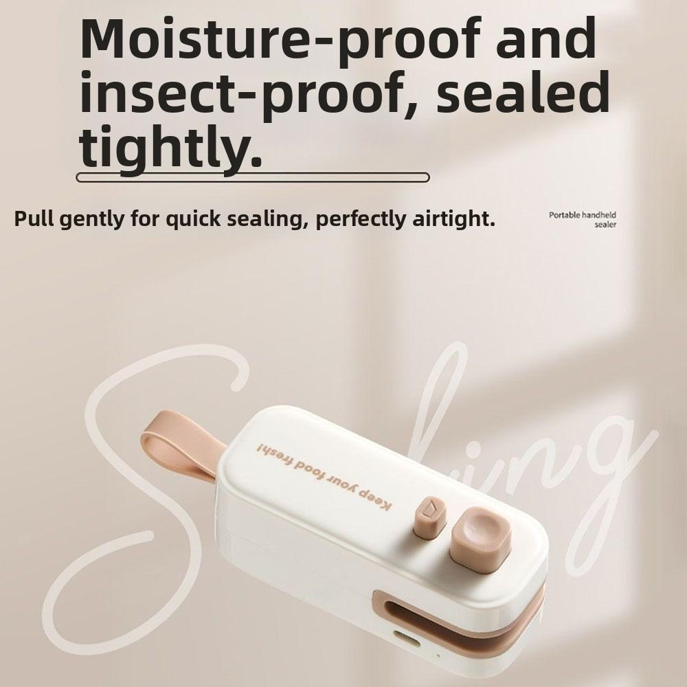 Handheld Magnetic Sealing Clip Rechargeable Food Sealer Clip for Plastic Bag Snack Bag