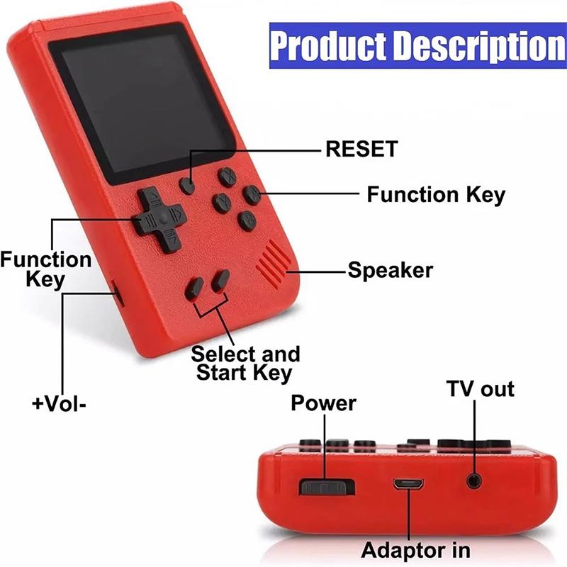 Mini 400 In 1 Handheld Game Two-Player Game Portable Classic Retro Games Arcade Games Boy Game