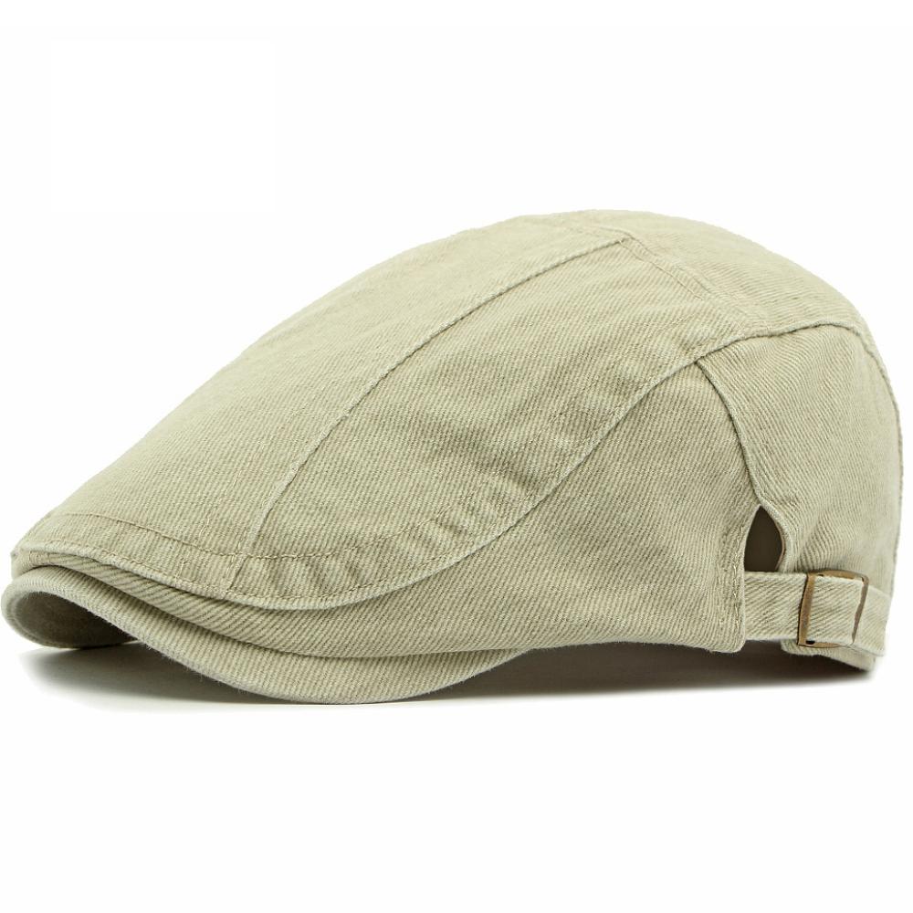 HT4804 Mens Berets Women Spring Summer Autumn Denim Cap Artist Painter Beret Hat Male Female Ivy Flat Cap Adjustable Beret Cap
