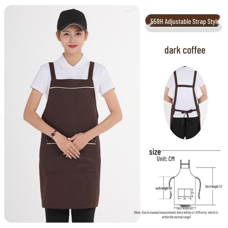 Premium Women's Waterproof Work Apron with Custom Logo for Restaurants, Cafes, Hotels, Flower Shops, and Supermarkets