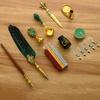 Retro Vintage Calligraphy Feather Dip Pen Fountain Pens Writing Ink Set Stationery Quill Pen Vintage Classic Wax Seal Stamp Kit