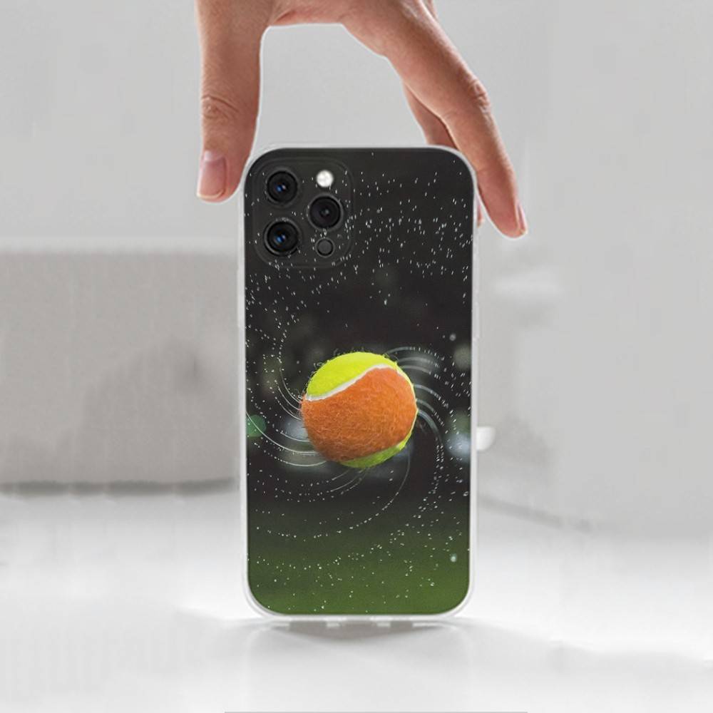Tennis Sport For iPhone Max,14,SE,12,15,Pro,17,Plus,11,XS,Mini,16,X,13,XR,Transparent Soft Cover Case