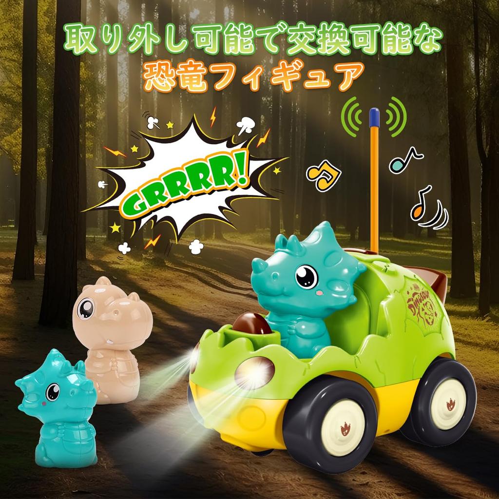 KaeKid Remote Control Car Toy for Year Dinosaur Toy for Electric RC Remote Control Car with LED Lights and Popular for Kids Ages and Boys and Birthday
