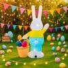 2.1M/6.8FT Easter Festival DIY Decoration Inflatable Model Rabbit carrying basket holiday Garden Yard Outdoor LED Light Decor