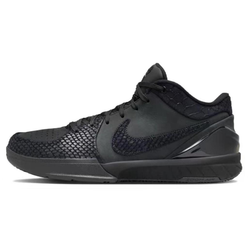 Nike Zoom Kobe 4 811 Manufacturing Power Struggle Cushioning Mid-Top Basketball Shoes Unisex Black/Gold Silver FQ3544-001(Team80-)