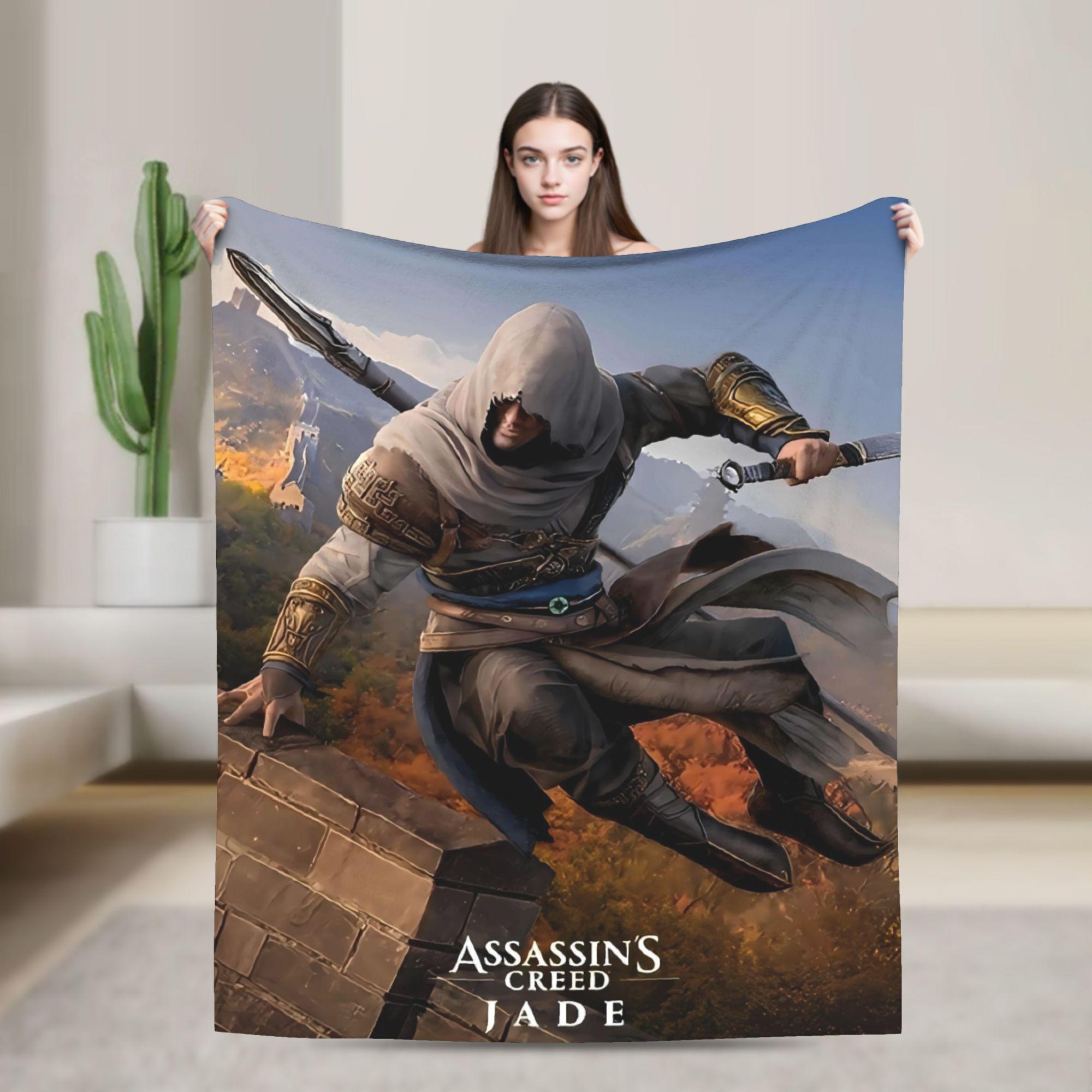 Dunika Chen Unisex A-Assassins Game C-Creeds Fashion Flannel Blanket Warm Soft Bedding Throws For Home Decor Airplane Bedspread Sofa Bed Cover