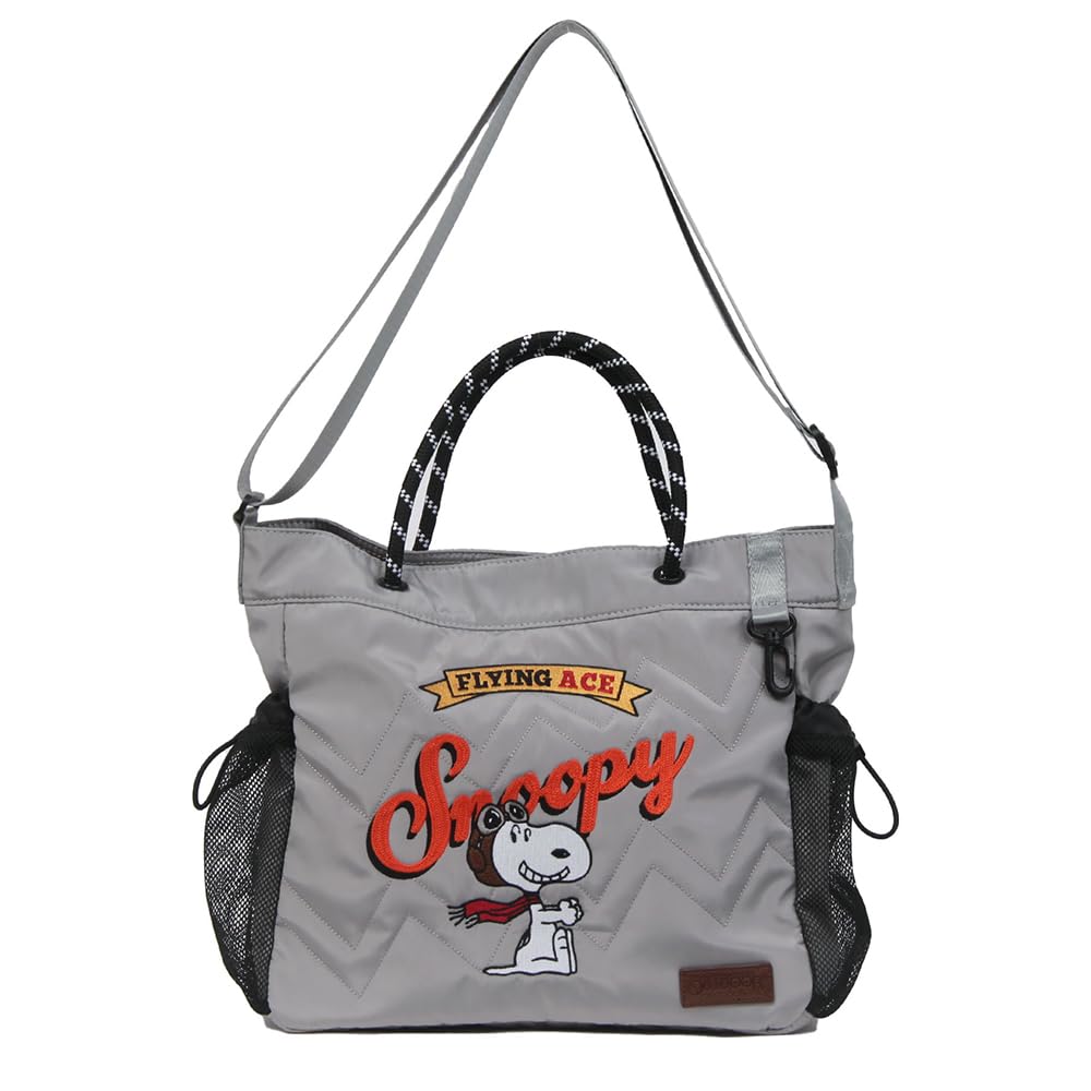 Collection Snoopy Rope Shoulder Bag ODB038 Light Gray OUTDOOR PRODUCTSPEANUTS 2-Way