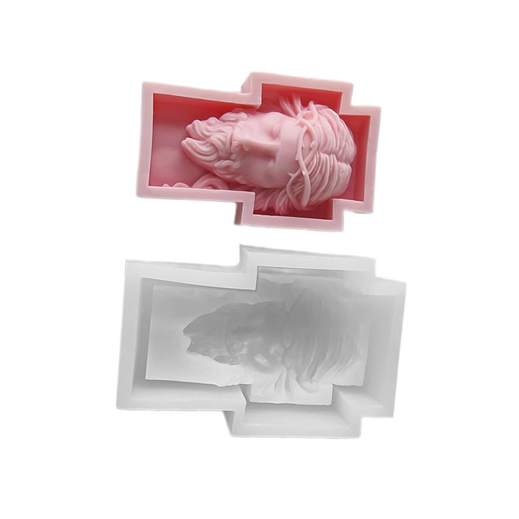 Kreuze Skulptur Kerze Silikonform Menschliches Porträt Abstrakt Duftkerze Gips Harzform Handgefertigte Basteldekorationen