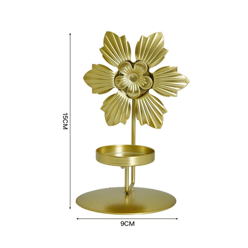 Unique Iron Candle Holder Premium European Elegant Design Candle Cups Leaf Design Retro Style Table Ornament Home Decor
