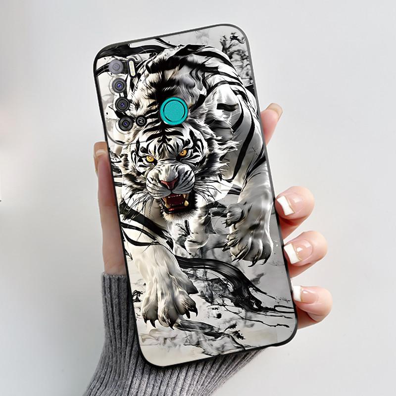For Tecno Pouvoir 4 Pouvoir 4 Pro LC7 LC8 Case Luxury Cute Love Rabbit Funny Phone Casing Black Silicone Protective Back Cover