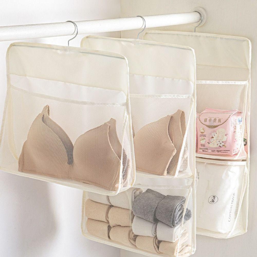 Space Saving Bra Storage Organizer Mesh Pockets Closet Organizer Premium Hanging Storage Bag  Door