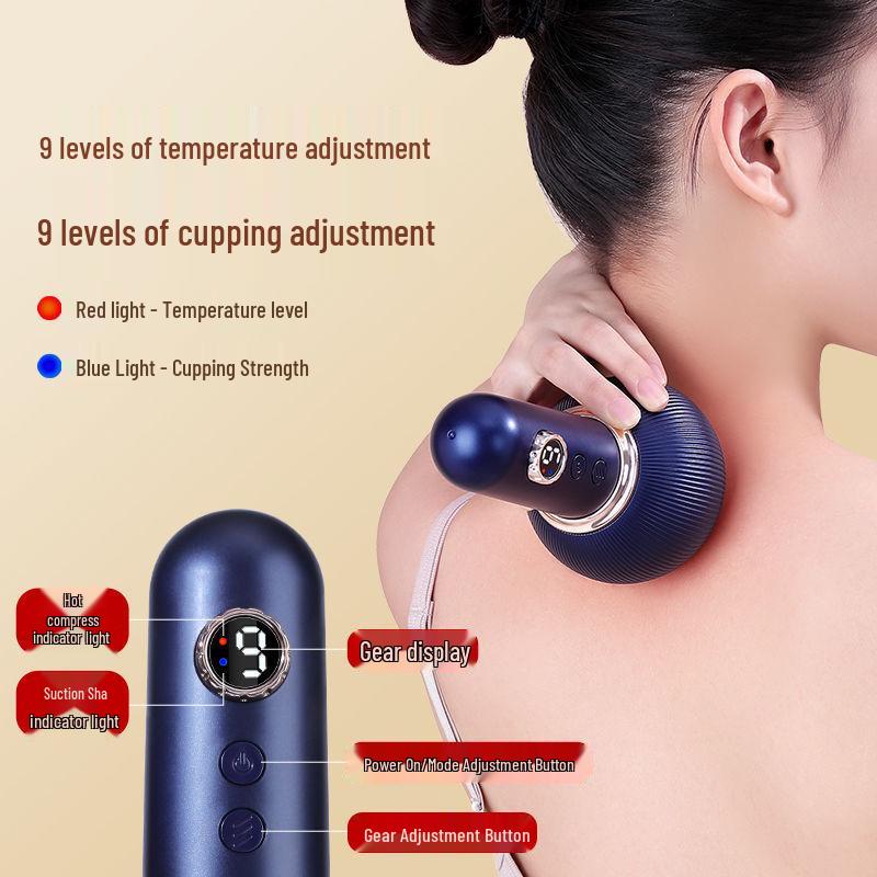 Electric Intelligent Cupping and Scraping Massager for Body Meridian Therapy