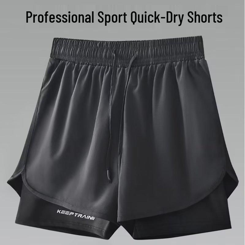 Herren Schnelltrocknende Zwei-in-Eins Sommer Sportshorts: Ideal für Basketball, Laufen und Fitness, Entwickelt, um Peinlichkeiten zu vermeiden.