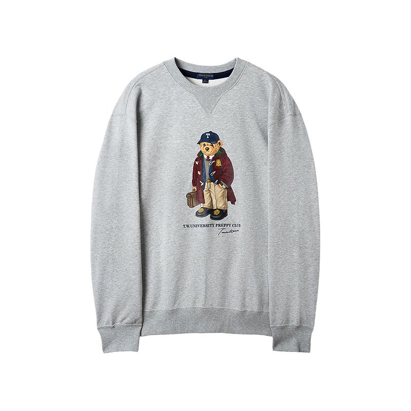 Teenie Weenie Men's Big Bear Print Loose Fit Crewneck Sweatshirt