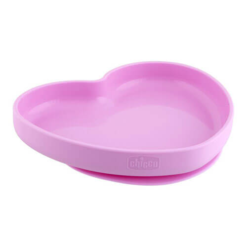 Cross Chicco Nursing Baby Silicone Heart Shaped Plate