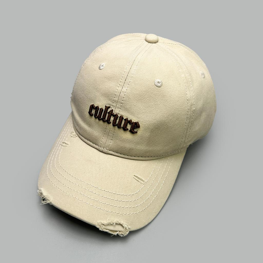 Four Seasons Cave Wind Embroidery Letter Simple Baseball Cap Men'S And Women'S Shade Personality Retro Fashion Cap