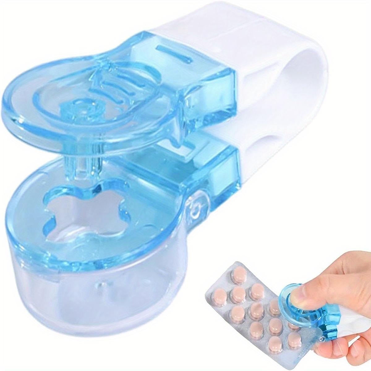 

New Portable Pill Taker Remover with Medicine Box Household Gadgets, Tablets, Pills Assistance Tool New Design Pill Dispenser синий