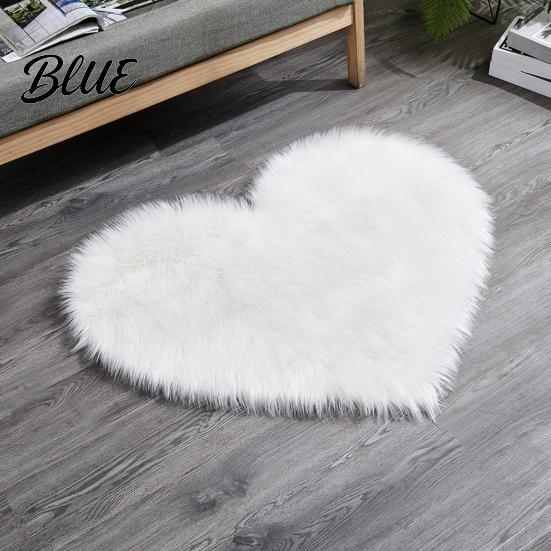 Washable Mats Rug Living Room Soft Texture Water Absorption Mat Strong Love Heart Shape Non-slip