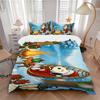 Winter Festive Scene Printed 3pcs Bedding Set Soft Microfiber 1 Duvet Cover And 2 Pillowcases Home Bedroom Decor Xmas Gift K1486