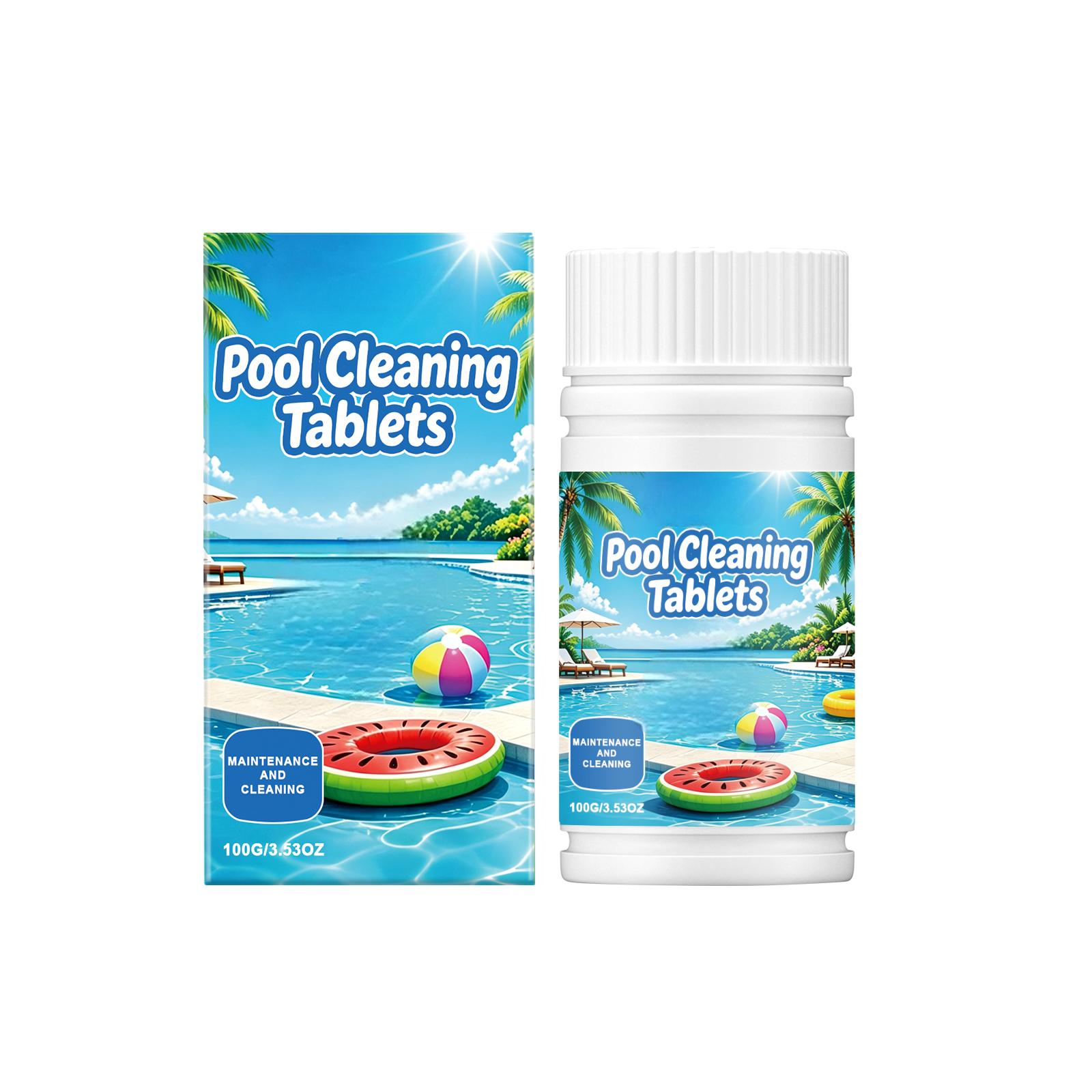 Pool specific cleaning tablets Purify water quality  Remove scale and dirt cleaner one size белый
