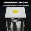 2 IN 1 Ultra Bright Portable LED Flashlight High-power Rechargeable Spotlight with COB Side Lights Supporting Telescopic Zoom