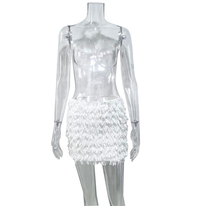 Fustă scurtă cu paiete sexy europeană și americană: Slăbire & Elegant pentru Femei