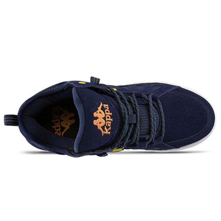 Kappa Fabric Synthetic Leather Cow Suede Mid-Top Sneakers Unisex sneakers Black K08Y5CC33-879