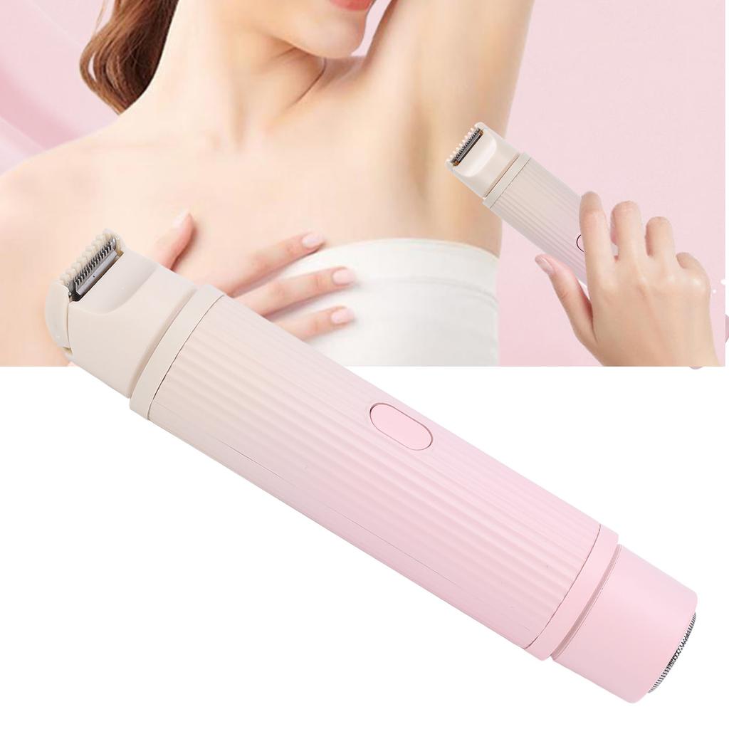 Dual Head Hair Trimmer for Women Rechargeable Body Pubic Hair Groomer for Legs Underarm Lip Bikini Hair