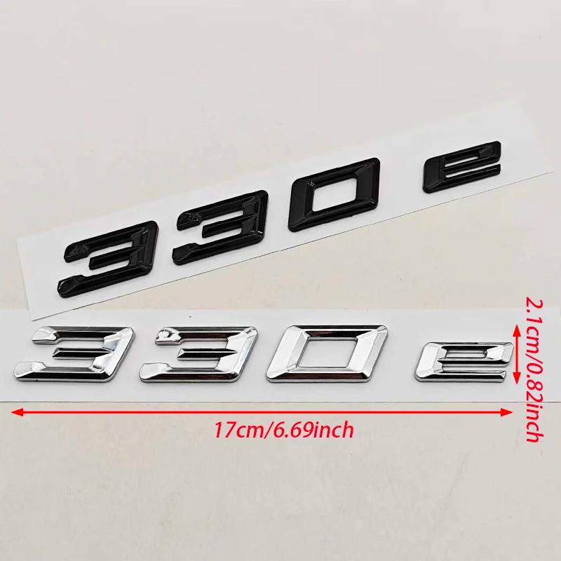 Neues 3D ABS Chrom Schwarz Auto Styling Logo 330e Plakette Aufkleber Heckklappen Emblem Aufkleber Für BMW 330e Auto Heck Zubehör af2