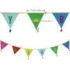 Colorful Birthday Tassel Bunting Flags for Kids' Party or Tent