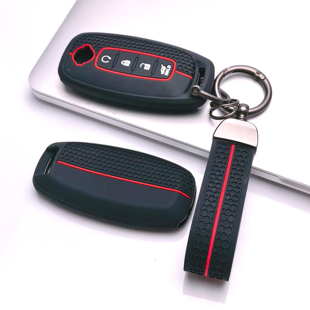 Key Fob Cover for Nissan Sentra Altima Models Rogue with Keychain Anti-Scratch Surface Shockproof Structure Soft Grip Texture Easy Install Design