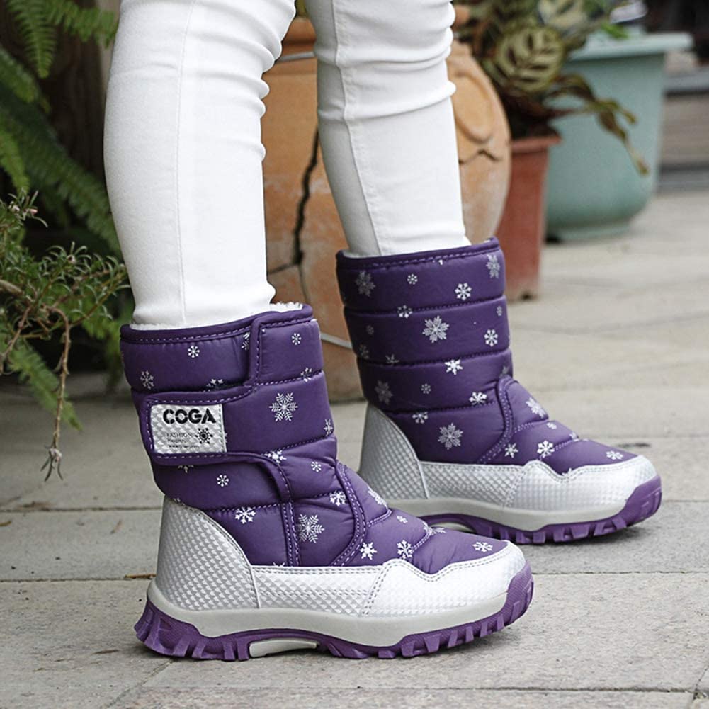 Meio Snow Junior Winter Shoes with Fleece and for Skiing and Outdoor for Boys and Girls Kids' Boots, Boots, Boots, Children's Lining, Waterproof,