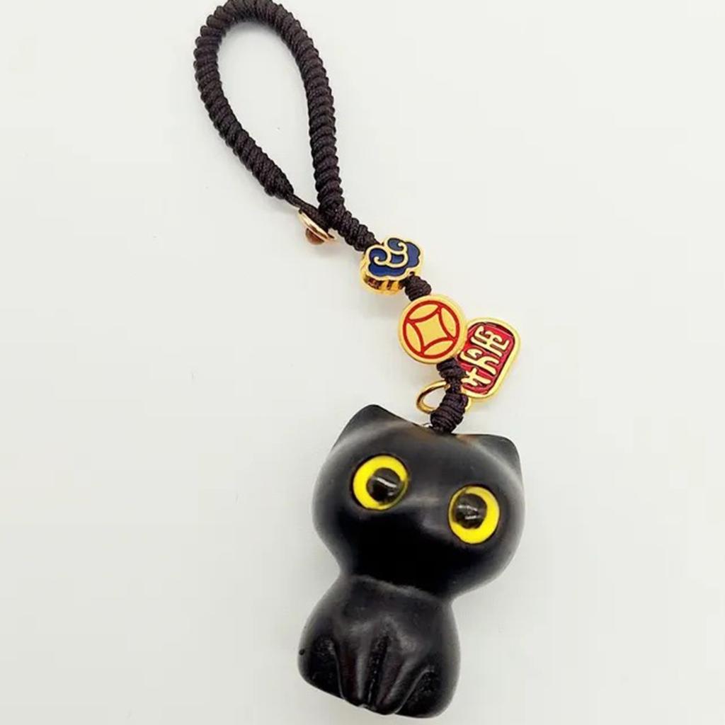 Chaîne de téléphone portable en ébène Pendentif Créatif Porte-clés de voiture chinois Pendentif USB Poupée en palissandre
