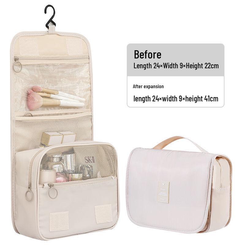 Women's Large Capacity Waterproof Travel Makeup Bag with Hook