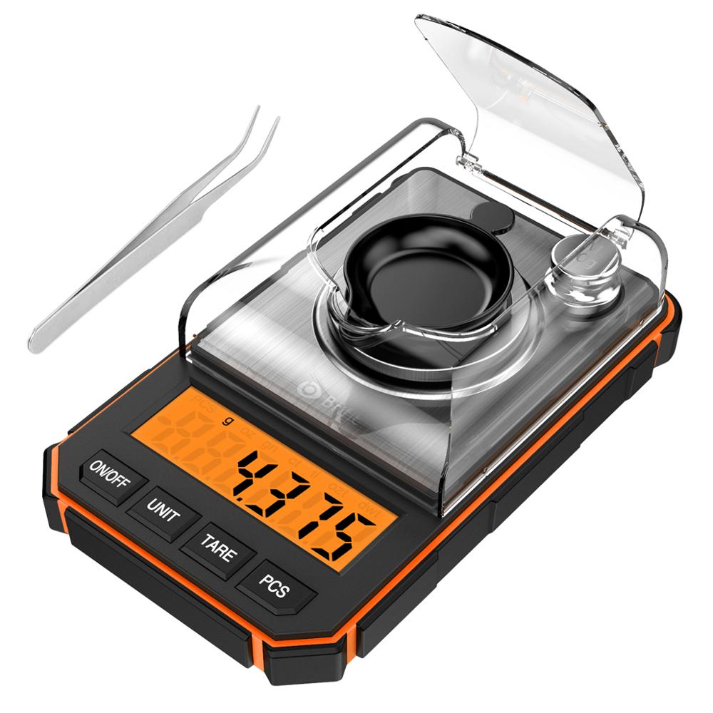Brifit Electronic Digital Scale Mini Scale Precision Professional Pocket Scale Milligram with 50g Calibration Weights