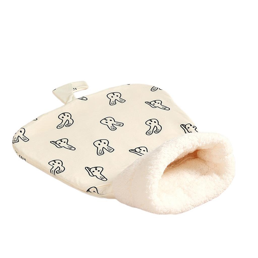Winter Cat Sleeping Bag 360° Warm Semienclosed Soft Plush Large Cat Sack Cat Bed For Winter Autumn