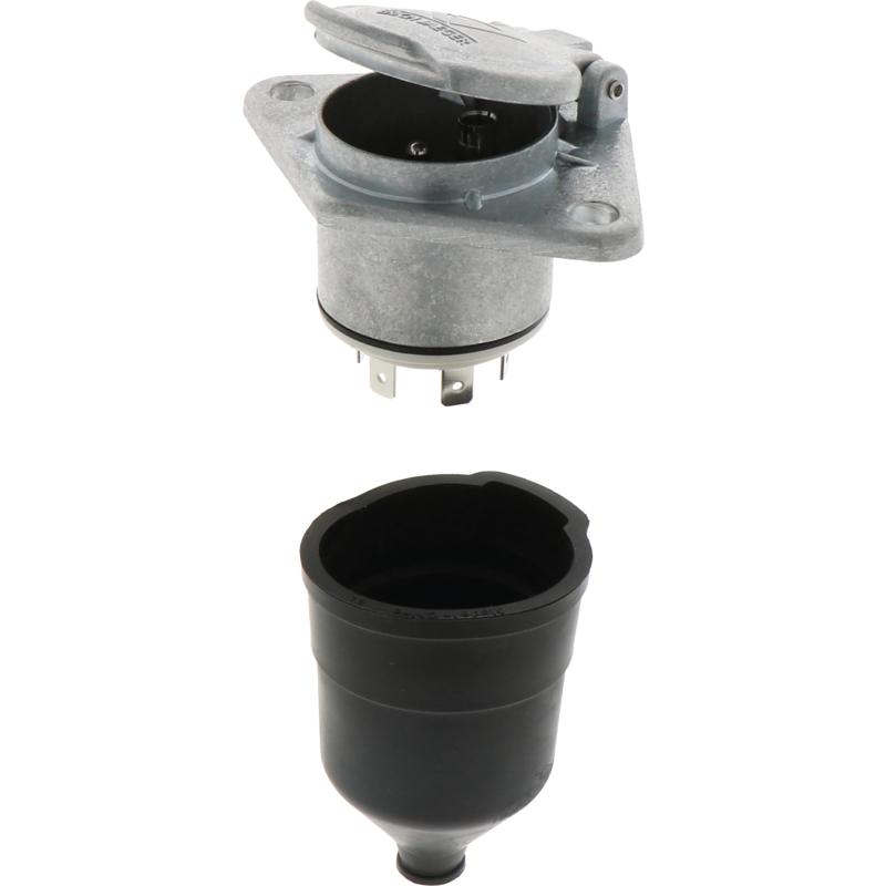Aluminum socket, 7-pin electrical connector 12V 16A 1.5mm2