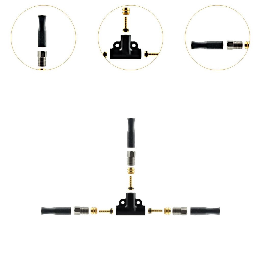Hydraulic Oil Splitter Connector Tricycle Brake Parts Sturdy Fine Performance Attachment Hydraulic Brake Oil Pipe Connector