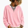 Damen Freizeit gestreift locker geschnitten Langarm Sweatshirt Top