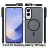For Samsung Galaxy S25 Edge Case Compatible with MagSafe TPU Frame Acrylic Back Phone Cover Skin Touch