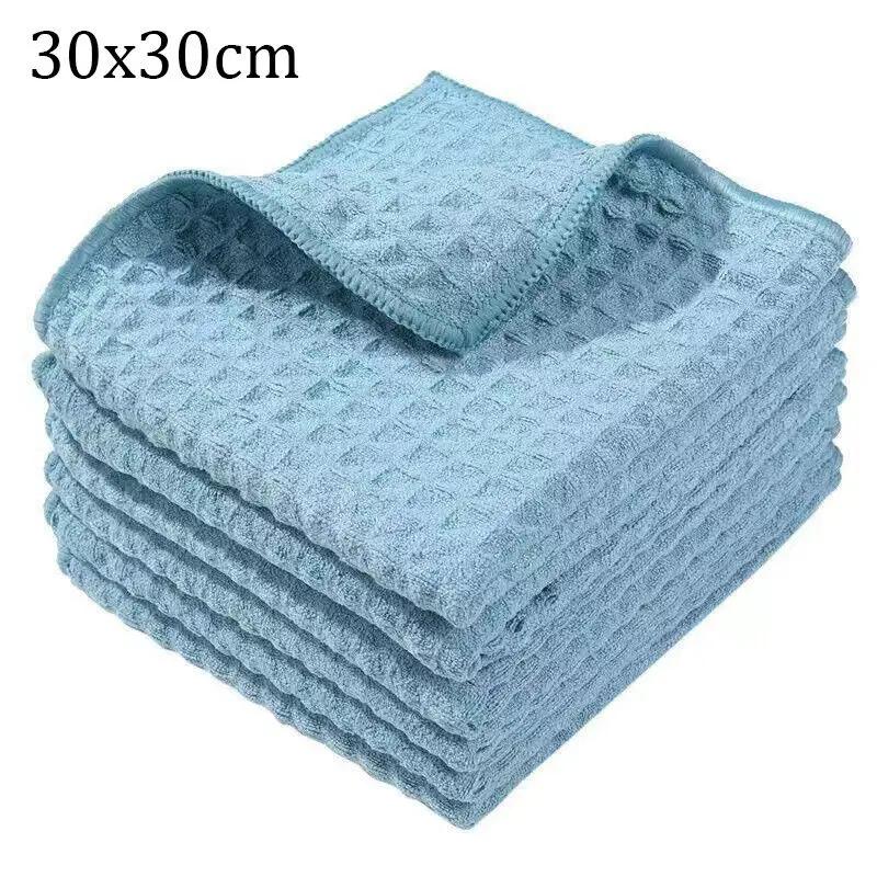 10Pcs Super Absorbent Barista Bar Towel Microfiber Dish Towel Waffle Absorbent Barista Bar Kitchen Cleaning Cloth Cleaning Towel